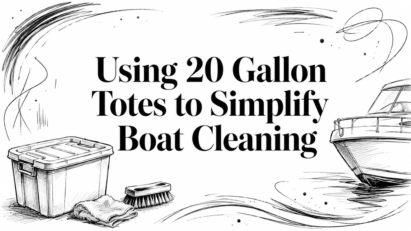 Using 20 Gallon Totes to Simplify Boat Cleaning