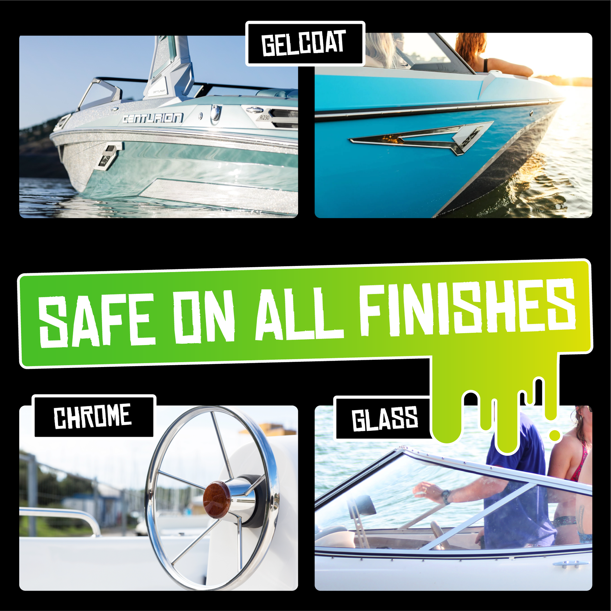 Boat Juice Exterior Boat Cleaner - Boat Water Spot Remover & Ceramic Sealant - Boat Cleaner for Fiberglass, Boat Wax Spray, Boat Cleaning & Detailing
